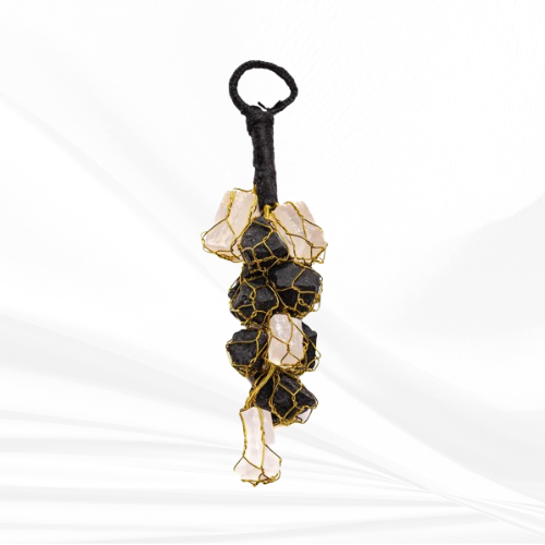 Black Tourmaline & Selenite Stone Hanging